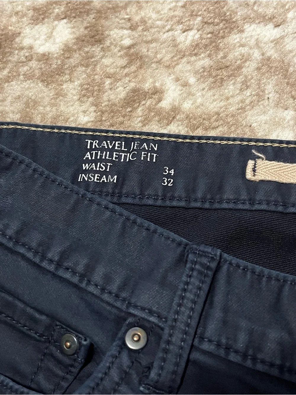 BANANA REPUBLIC Athletic Fit Travel Jeans Dark Blue Size 34x32